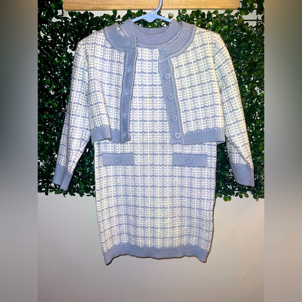 Darling sparkling tweed dress set toddler size 2T
